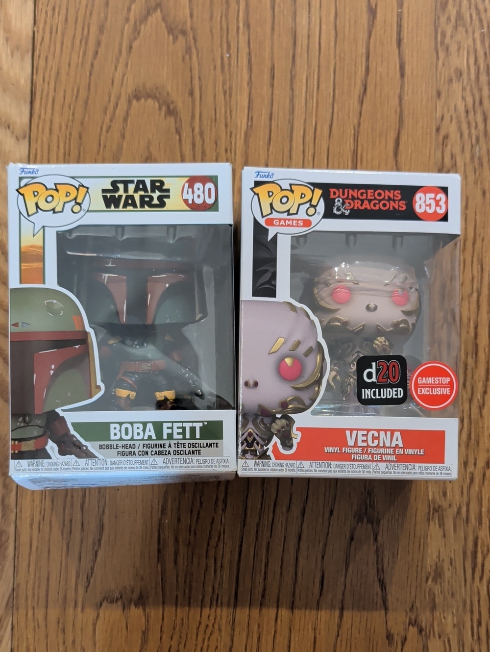 NWT Funko Pop! Vecna 853 and Boba Fett 480